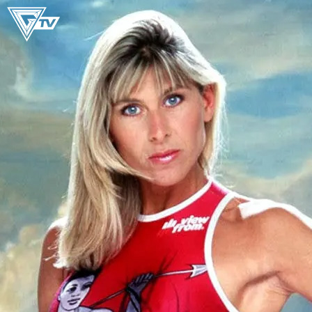 Amazon (Sharron Davies MBE) - UK Gladiator from the 1992 ITV Gladiators series.